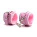 Funny Adult Articles Plush Black Handcuffs Red Pink Leather Adult Articles Tie Hands With Iron Chains
