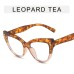 Panda Black And White Flat Lens New Blue Light Proof Cat Eye Rivet Eye Frame Ins Vintage Glasses Trend