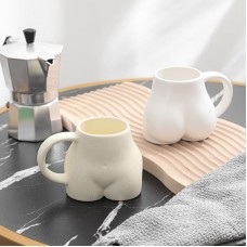 Nordic Creative Butt Cup Ceramic Mug Personality Coffee Cup Breakfast Milk Cup Office Water Cup Couple Cup