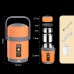 Double layer portable insulated lunch box thermostatic pot