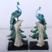 Decoration Resin Crafts Creativity Fashion Golden Blue Peacock Decoration Wine Cabinet Living Room Home Decoration Gift