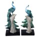 Decoration Resin Crafts Creativity Fashion Golden Blue Peacock Decoration Wine Cabinet Living Room Home Decoration Gift
