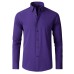 Four Sided Stretch Iron Free Men's Long Sleeve Shirt Mercerized Vertical Sense European Men's Shirt