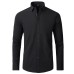 Four Sided Stretch Iron Free Men's Long Sleeve Shirt Mercerized Vertical Sense European Men's Shirt
