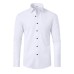 Four Sided Stretch Iron Free Men's Long Sleeve Shirt Mercerized Vertical Sense European Men's Shirt