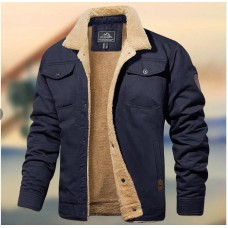 New Men's Jacket Cashmere Cotton Workwear Casual Jacket