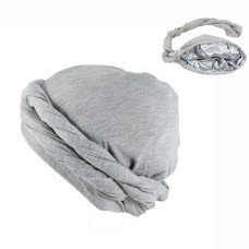 Men's Double Layer Headband Hat With Satin Lining And Pigtail Hat
