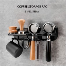 Coffee Machine Utensils Storage No-Punch Coffee Machine Handle Cloth Powder Organizer Wall Rack Press Powder Hammer