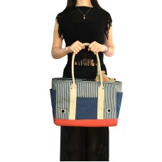 Outdoor Shoulder Handheld Striped Pet Bag Out Of The Bag Summer Portable Handheld Cat Bag