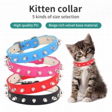 Leather Traction Rope Pet Collar Kitten Collar Ins New Pet Collar
