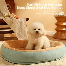New Pet Kennel Oval Cat Kennel Dog Kennel Warm Cat Bed Plush Kennel Bite Resistant Non-Stick Pet Products Dog Mat
