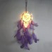 Dream Catcher LED Lighting Feather Dreamcatcher Girl Room Bell Bedroom Romantic Hanging Decoration