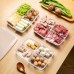 Food Compartmentalized Fresh Box Refrigerator Storage Box With Lid Storage Box Stacking Sealed Freshness Organizing Box Dividing Box