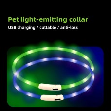 Pet Products Can Be Freely Cut Usb Rechargeable Silicone Led Luminous Dog Collar