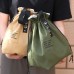 Convenient Bag Nordic Simple Ins Binding Letter Webbing Thermal Insulation Lunch Bag Industrial Style Canvas Portable Lunch Bag