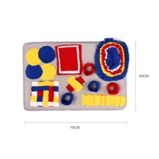 Multi Color Patchwork Pet Sniffing Pad Releases Energy, Slow Food Sniffing Pad
