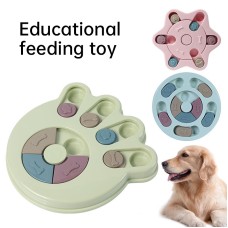 Claw Print Dog Toy Pet Puzzle Slow Food Toy Leakage Plate Training Interactive Slow Food Plate