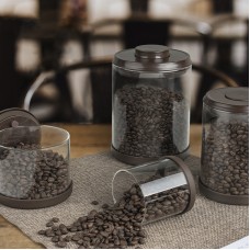 High Borosilicate Glass Coffee Jar with Exhaust Valve Moisture-proof Sealed Jar