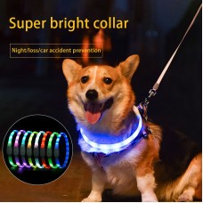 Pet Luminous Collar Pet Collar Usb Charging Diy Dog Luminous Collar Led Neck Collar Safe Dog Walking