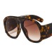 Ins Large Frame Sunglasses Womens Fashion Street Shoot Round Show Individualized Contrast Color Sunglasses
