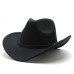 Western United States Denim Hat Felt Hat Mens And Womens Horse Riding Hat Curled Imitation Wool Jazz Hat Denim Hat