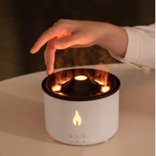 New creative simulation flame aromatherapy machine remote control spray jellyfish humidifier new spit ring humidifier