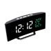 Curved screen LED clock with temperature and humidity display multi-function clock