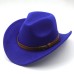Casual Versatile Retro Camel Belt Autumn Winter Mens and Womens Woolen Western Denim Hat Wide Brim Sun Shade Top Hat Casual Versatile Retro Camel Belt Autumn Winter Mens and Womens Woolen Western Denim Hat Wide Brim Sun Shade Top Hat