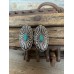 New European and American Products, Retro Bohemian Oval Turquoise Earrings, Exaggerated Personality, Womens Jewelry