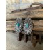 New European and American Products, Retro Bohemian Oval Turquoise Earrings, Exaggerated Personality, Womens Jewelry