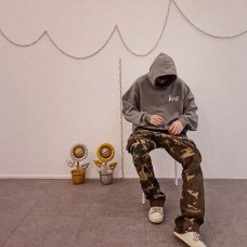 European and American Style Kanye Kanye Unisex Graffiti Foam Letter Printed Hooded Sweater Jacket