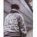 European and American Style Kanye Kanye Unisex Graffiti Foam Letter Printed Hooded Sweater Jacket