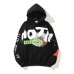 European and American Style Kanye Kanye Male And Female Graffiti Cartoon Printed Hoodie With Plush Jacket