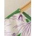European and American New Fashion Elegant V neck Half Sleeve Green Printed Loose Dress for Women
