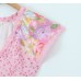 European and American New Fashion Elegant V neck Small Short Sleeve Printed Waist A line Dress for Women