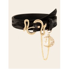 Snake buckle jacquard velvet women belt chain elegant and luxurious accessories