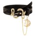 Snake buckle jacquard velvet women belt chain elegant and luxurious accessories