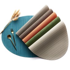 Oval Pvc Dining Mat, Anti Slip, Anti Scald, And Heat Insulation Mat, Hotel Restaurant Mat, Decorative Dining Table Mat