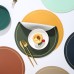Round Large Leather Western Food Mat, Waterproof And Oil Resistant Household Insulation Mat, Pvc Hotel Table Mat, Bowl Mat