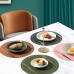 Round Large Leather Western Food Mat, Waterproof And Oil Resistant Household Insulation Mat, Pvc Hotel Table Mat, Bowl Mat