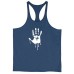 Fitness Tank Top Mens Sports Tank Top Summer Muscle Tank Top Cotton Sweat absorbing Embossed Thin Belt Tank Top