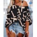 New European and American Fashion Patchwork Loose Casual Top Women's Printed T-Shirt