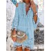 New Women's Fashion Sweet Ladies Dress Long Sleeve Dress Fringe Dress