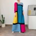 Contrast Color Pleated Maxi Dress of Women O-neck Three Quarter Sleeve Fashion Color Matching Long Dresses Summer New
