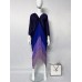 Pleated Spring New Fringed Dress Versatile High-End Temperament Fashion Color Matching Medium Long Style Spot