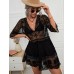 European And American Beach Top With Lace Hook Flower Hollowed Out Sun Protection Bikini Swimsuit For Women's Outerwear