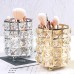 Europe Metal Makeup Brush Storage Tube Eyebrow Pencil Makeup Organizer Bead Crystal Jewelry Storage Box