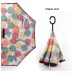 C Handle Windproof Reverse Folding Umbrella Man Women Sun Rain Car Inverted Umbrellas 