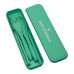 Plastic Tableware, Pp Knife, Fork, Spoon, Chopsticks Set, Food Grade Material, Green Children'S Knife And Fork Set Combination
