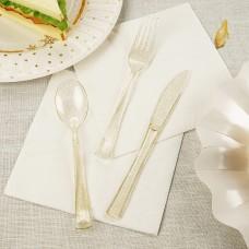 Disposable Plastic Ps Spoon, Gold Powder Spoon, Silver Powder Fork, Glitter Powder Fork, Spoon, Tableware Set